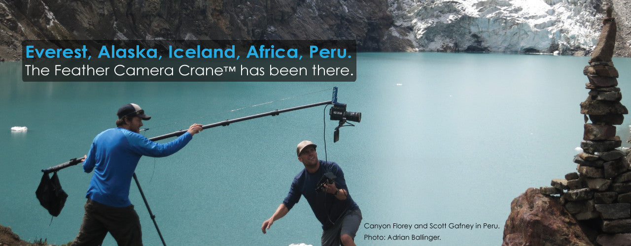 Feather Camera crane is a world travel jib